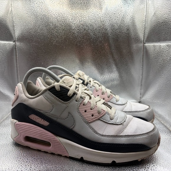 Nike Other - Size 7Y Nike Air Max 90 White Pink Kids Athletic Sneaker Shoes HF6358-104